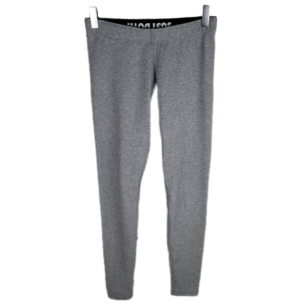 NIKE | gold metallic spellout athletic running workout leggings